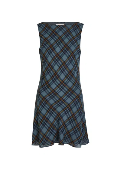 REFORMATION REFORMATION DALE PLAID GEORGETTE MINI DRESS