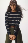 Reformation Dana Crewneck Cashmere Sweater In Blue