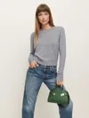 Reformation Dana Cashmere Crew Sweater In Husky