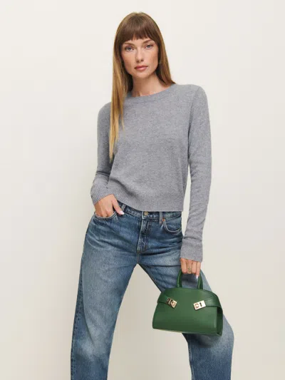 Reformation Dana Cashmere Crew Sweater In Husky