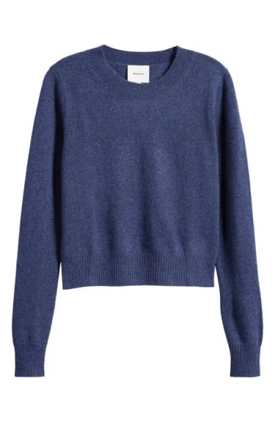 Reformation Dana Recycled Cashmere Blend Crewneck Sweater In Danube