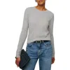 Reformation Dana Recycled Cashmere Blend Sweater In Foggy