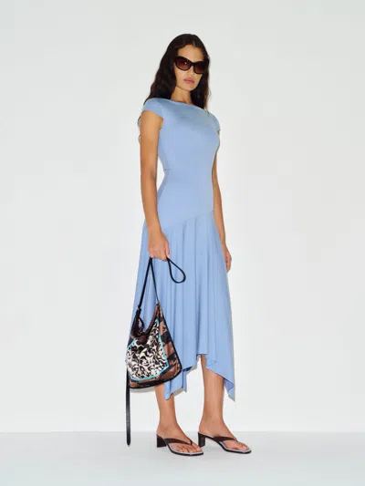 Reformation Danica Knit Dress Blue Xs