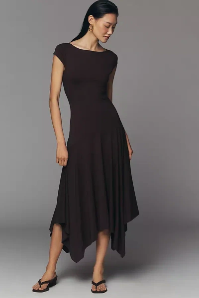 Reformation Danica Knit Midi Dress In Black