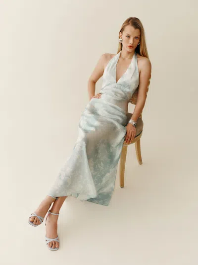 Reformation Daniela Silk Dress In Halo | ModeSens