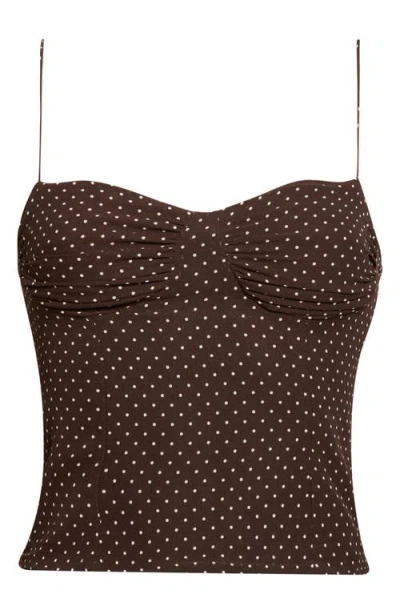 Reformation Danika Button-up Camisole In Brown
