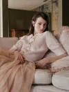 Reformation Daphne Collared Cardigan In Sorbet