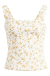 Reformation Womens Adagio Darci Floral Linen Top