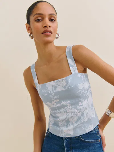Reformation Darci Linen Top In Angelic