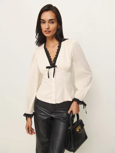 Reformation Darcie Top In Cream