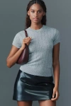Reformation Darcy Cashmere Sweater Tee In Gray