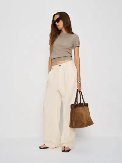 Reformation Darcy Cashmere Tee In Brown