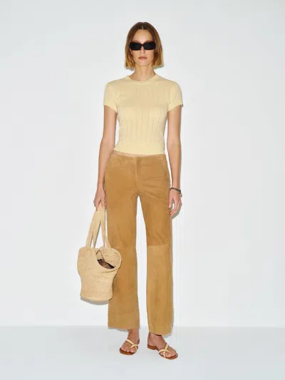 Reformation Darcy Cashmere T-shirt Yellow Xs