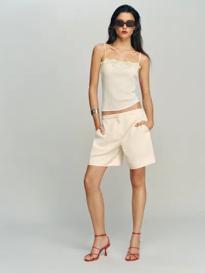 Reformation Darcy Short Ivory 10 In White