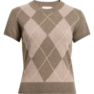 Reformation Darcy Short Sleeve Cashmere Sweater In Multi