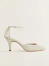 Reformation Daria Heeled Pump In Almond Snake