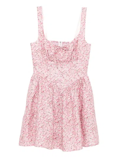 Reformation Daria Linen Dress In Pink
