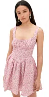 Reformation Daria Linen Sleeveless Basque-waist A-line Mini Dress