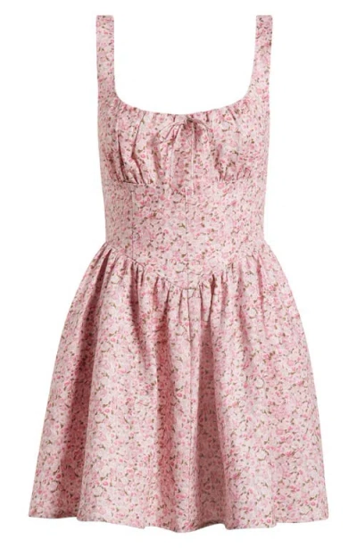 Reformation Daria Print Linen Minidress