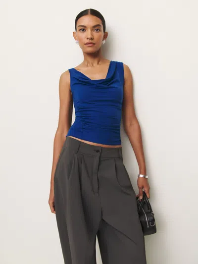 Reformation Darla Knit Top In Royal