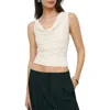 Reformation Darla Stretch Organic Cotton Knit Top In White