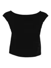 Reformation Darra Knit Top In Black