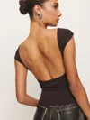 Reformation Darra Knit Top In Mole