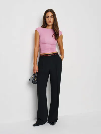 Reformation Darra Knit Top In Pink