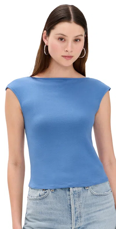 REFORMATION DARRA KNIT TOP STARRY NIGHT