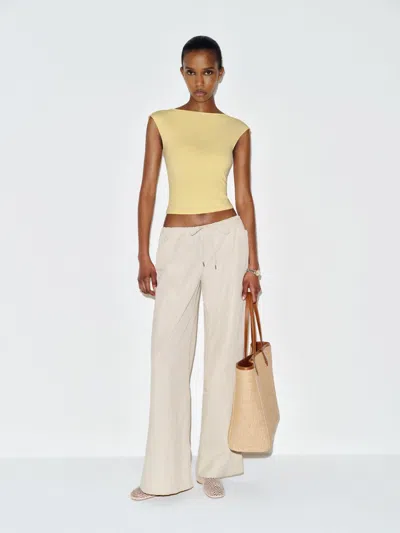 Reformation Darra Knit Top Yellow Small