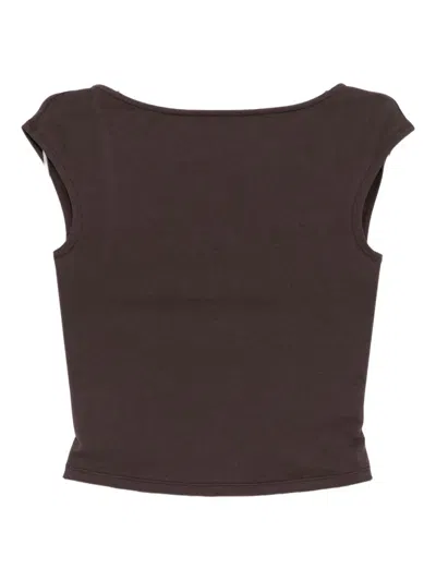 Reformation Darra Top In Brown