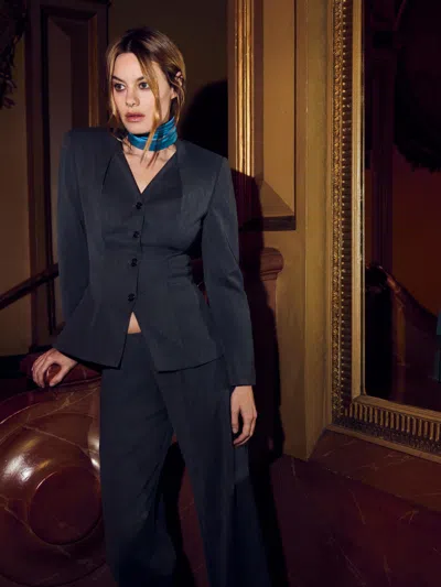 Reformation Dasha Blazer In Black