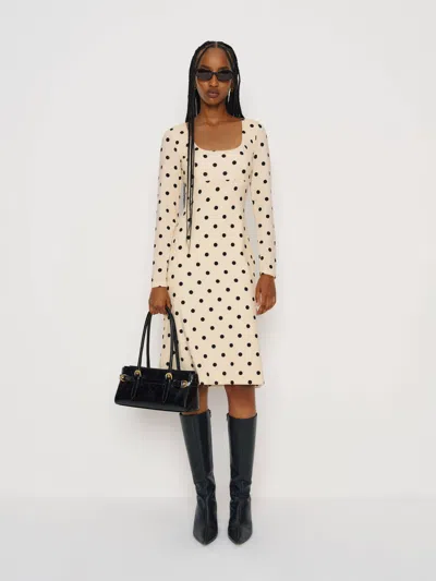 Reformation Davi Knit Dress In Neutral