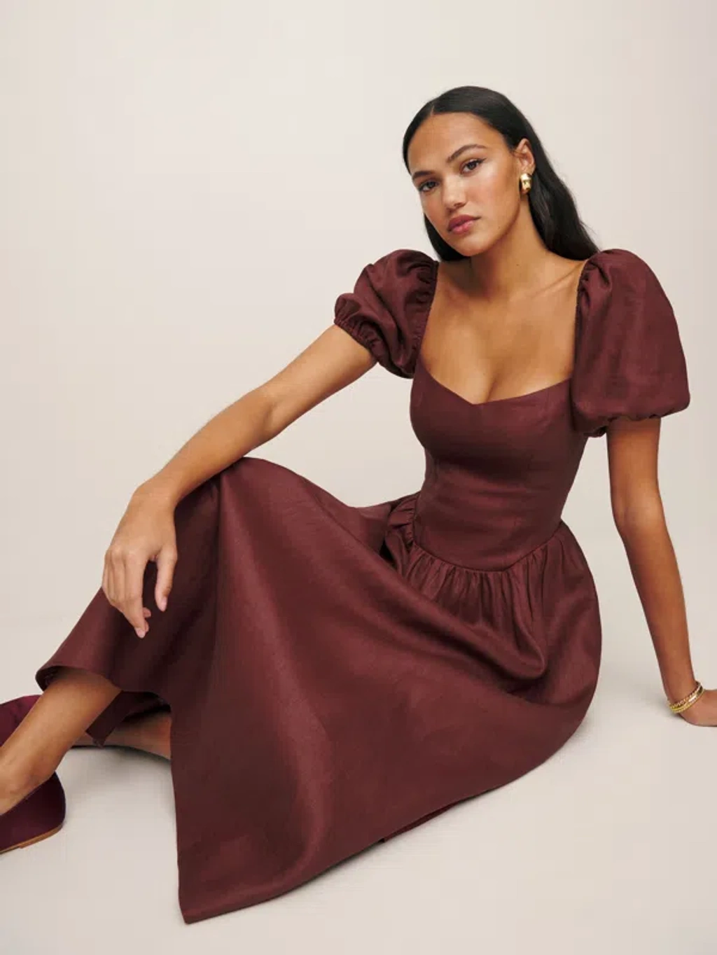 ruffle a line dress Sherri Hill 57305 - Long Chiffon A-line Dress main image 0