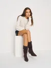 Reformation Davina Slouch Boot In Brown