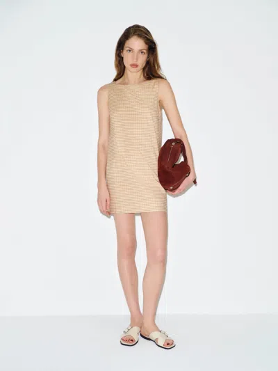Reformation Daxton Dress Natural 12 In Brown