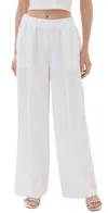 Reformation Declan Linen Pants White In White