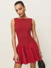 Reformation Defina Knit Dress In Lipstick