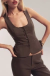 Reformation Delanie Top In Brown