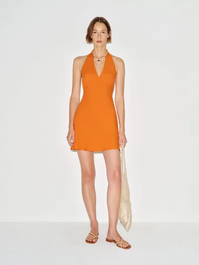 Reformation Delanie Dress Orange Xl
