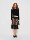 Reformation Delcy Low Waist Skirt In Black