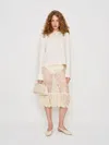 Reformation Delcy Low Waist Skirt In Neutral