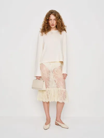 Reformation Delcy Low Waist Skirt In Neutral