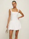 Reformation Delia Linen Dress In White