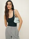 Reformation Demi Knit Bodysuit In Black