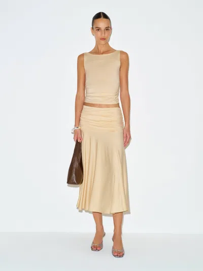 Reformation Demi Knit Two Piece Yellow Xl