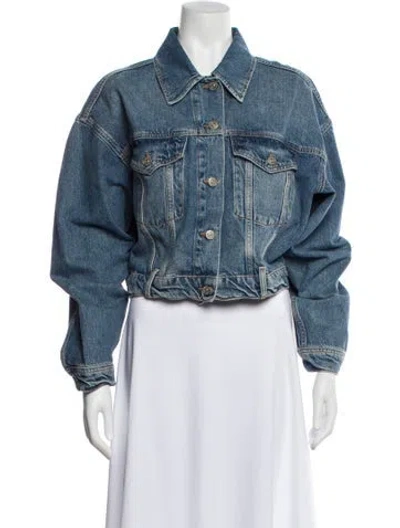 Pre-owned Reformation Denim Jacket In Blue