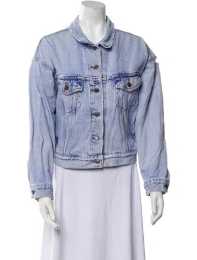 Pre-owned Reformation Denim Jacket In Blue