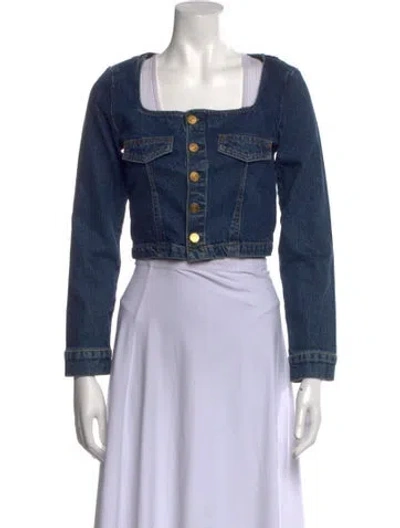 Pre-owned Reformation Denim Jacket In Blue