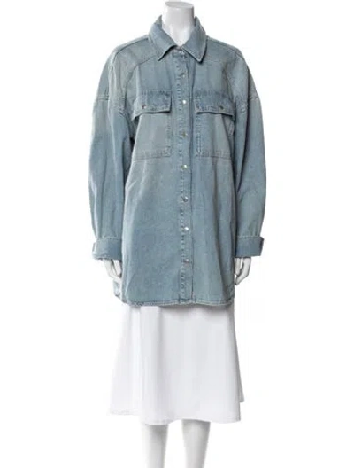 Pre-owned Reformation Denim Jacket In Blue